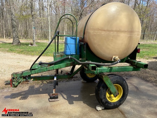 JOHN DEERE 250 PORTABLE FERTILIZER CART, 500-GALLON TANK