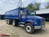 1995 FREIGHTLINER FL80 TANDEM AXLE GRAIN TRUCK, WITH FRONT LIFT AXLE, CUMMINS DIESEL, EATON FULLER 8