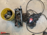 ASSORTED LINK CHAIN, WIRE, ROPE, CASTERS, PIPE VALVES