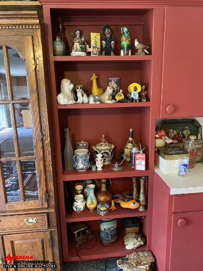 ASSORTED FIGURINES, STATUES, VASES