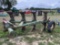 OLIVER WHITE ROLL OVER PLOW, 4-BOTTOM 18'' WITH SLATS, ON LAND HITCH