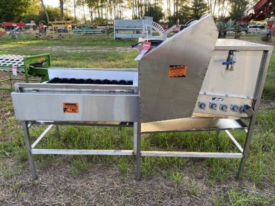 NEW PRODUCE PACKING BRUSH WASHER, 20 BRUSH WITH 1 TOP BRUSH