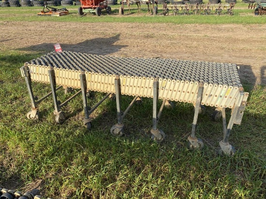 BEST EXPANDING TRACK CONVEYOR, 24'' X APPROX. 20'