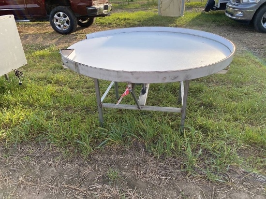 NEW PRODUCE PACKING 5' ROTARY TABLE, STAINLESS