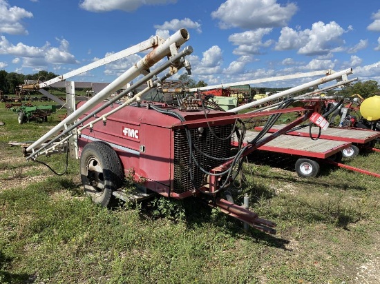 FMC 500-GALLON SPRAYER, 35 GPM PUMP, STAINLESS TANK, 32' HYDRAULIC BOOM