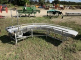 STAINLESS 18'' X 11' CORNER BELT CONVEYOR, FOOD GRADE BELT, 220 VOLT
