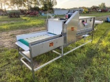 NEW PRODUCE PACKING 24'' X 20' BRUSH WASHER WITH 2 TOP BRUSHES & SPONGE ABSORBER