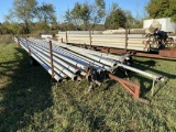 IRRIGATION PIPE WITH PIPE TRAILER, ASSORTED SIZES