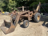 ALLIS CHALMERS D14 TRACTOR WITH LOADER & BACKHOE, GAS ENGINE, FOR PARTS OR REPAIR - NOT COMPLETE