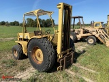 WHITE FL 244 ROUGH TERRAIN FORKLIFT, GAS ENGINE, 2-STAGE MAST, SIDE SHIFT, OROPS, 2WD