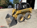 JOHN DEERE 250 RUBBER TIRE SKID STEER, OROPS, AUX. HYDRAULICS, 72'' BUCKET, HAND & FOOT CONTROLS, 15