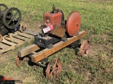 FAIRBANKS 1-1/2 HP HIT & MISS ENGINE, ON A CART, ENGINE TURNS OVER