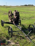 ECONOMY 8-HP HIT & MISS ENGINE ON A CART, ENGINE TURNS OVER