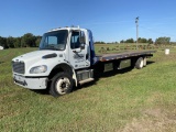 2012 FREIGHTLINER BUSINESS CLASS M2 SINGLE AXLE FLATBED TRUCK, 26', CUMMINS DIESEL ENGINE, AUTO TRAN