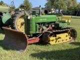 JOHN DEERE LC CRAWLER TRACTOR, GAS, PTO, DUAL TOUCH-O-MATIC HYDRAULIC CONTROL, 72'' FRONT BLADE, 14'