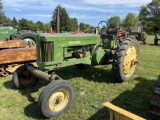 JOHN DEERE 50 TRACTOR, PTO, HAND CLUTCH, GAS, WIDE FRONT, 11.2-38 REAR TIRES, EXTRA LONG AXLES, 3PT,