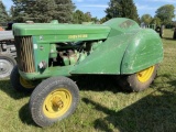 JOHN DEERE AO ORCHARD TRACTOR, GAS, PTO, WIDE FRONT, 16.9-26 REAR TIRES, 936 HOURS SHOWING, S/N: 278