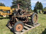 GARDEN MASTER TRACTOR WITH SICKLE BAR MOWER, GARDENALL TRACTOR COMPANY, WISCONSIN GAS ENGINE, NON-RU