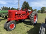 MCCORMICK FARMALL SUPER H TRACTOR, PTO, 1-REMOTE, 13.6-38 REAR TIRES, NARROW FRONT, GAS ENGINE, PARA