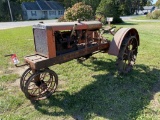 ALLIS CHALMERS TRACTOR, STEEL WHEELS, NARROW FRONT, GAS ENGINE