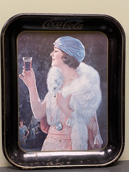 Coca-Cola tray, 1925 Party Girl, 10-1/2'' x 13-1/2''