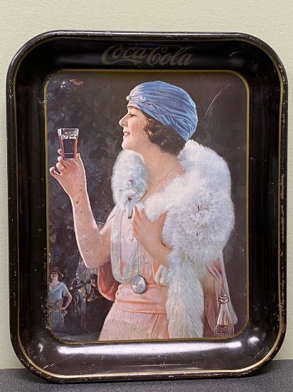 Coca-Cola tray, 1925 Party Girl, 10-1/2'' x 13-1/2''