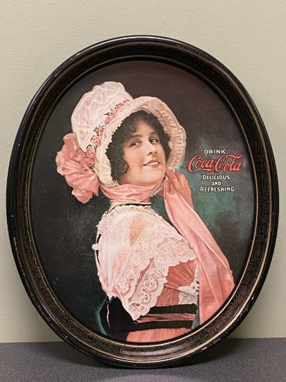 Coca-Cola tray, 1914 Betty Oval Girl, 12-1/2'' x 15''