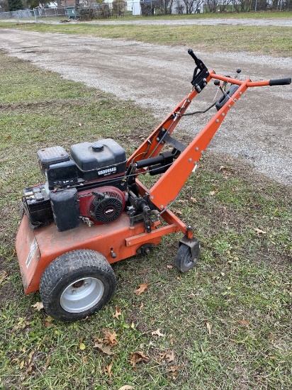 SMITHCO V-STAR WALK BEHIND DETHATCHER, BRIGGS & STRATTON 13HP GAS ENGINE