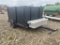 ASSEMBLED SINGLE AXLE TRAILER WITH ALUMINUM TOOL BOX, 8' X 80'', 2'' BALL, SELLS WITH WEIGHT SLIP, #