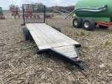 ASSEMBLED TANDEM AXLE TRAILER WITH REAR GATE, 174'' X 55'', 2'' BALL, SELLS WITH WEIGHT SLIP, #1740