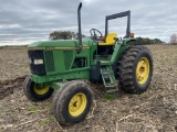 1997 JOHN DEERE 6200 TRACTOR, OPEN STATION, DIESEL, 2WD, SYNC-SHUTTLE PLUS TRANSMISSION, 3PT, PTO, 2