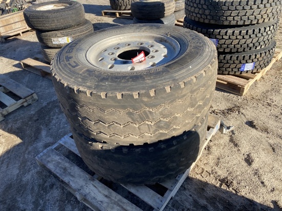 385/65R22.5 TIRES ON 10-BOLT RIMS [2]