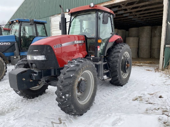 2014 CASE IH FARMALL 140A, MFWD, 140-HP DIESEL, 3PT, 540/1000 PTO, 18.4-38 REAR TIRES, 14.9-28 FRONT