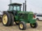 JOHN DEERE 4440 TRACTOR, 3PT, PTO, 3-REMOTES, CAB, 140-HP DIESEL, 14.9R46 DUALS, [10] FRONT WEIGHTS,