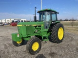 1978 JOHN DEERE 4040 TRACTOR, 100HP JD DIESEL, 2WD, CAB, 3PT, PTO, 2 HYD. OUTLETS, 18.4R38 REAR TIRE