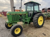 1979 JOHN DEERE 4040 TRACTOR, 100HP JD DIESEL, 2WD, CAB, 3PT, PTO, 2 HYD. OUTLETS, 18.4R38 REAR TIRE