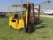 ALLIS CHALMERS HARD TIRE FORK LIFT, PROPANE, ROTATING HEAD, RUNNING CONDITION UNKNOWN