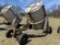 CUSTOM MADE MINT DISTILLERY TUB TRAILER, TUB MEASURES 83'' DIAMETER X 8' TALL, HYDRAULIC DUMP, TRAIL
