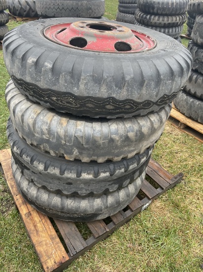 9.00-20 TIRES ON 6-BOLT RIMS [4]