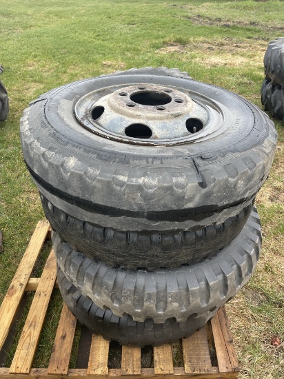 9.00-20 TIRES ON 6-BOLT RIMS [4]