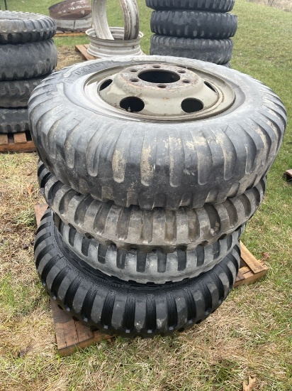 9.00-20 TIRES ON 6-BOLT RIMS [4]