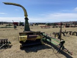 JOHN DEERE 34 PULL TYPE CHOPPER, WITH HAY HEAD, S/N: 019625