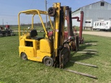 ALLIS CHALMERS HARD TIRE FORK LIFT, PROPANE, ROTATING HEAD, RUNNING CONDITION UNKNOWN