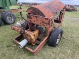 BERKLEY PUMP ON 2-WHEEL TRAILER, 6' OUTLET, NO ENGINE