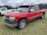 2002 CHEVY 1500 EXTENDED CAB PICKUP TRUCK, 4X4, 5.3L V8 GAS ENGINE, AUTO TRANS, AM/FM-CD, HEAT/AC, C