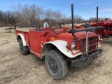 1954 ORD CORPS M37 DODGE 2-DOOR MILITARY TRUCK, 2118 MILES SHOWING, GAS ENGINE, MANUAL TRANS, 3/4 TO