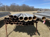 IRRIGATION PIPE, 6'' x APPROX. 20' & 30', STAND NOT INCLUDED  [APPROX. 46]