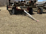 IRRIGATION PIPE TRAILER, PIN HITCH, FLAT TIRES, PIPE NOT INCLUDED