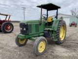 JOHN DEERE 6405 TRACTOR, DIESEL, 3PT, PTO, 2-REMOTES, CANOPY, 14.9R46 TIRES, 2517 HOURS SHOWING, S/N