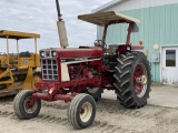 INTERNATIONAL 686 TRACTOR, DIESEL, 3PT, PTO, 2-REMOTES, CANOPY, 18.4R38 REAR TIRES, 2745 HOURS SHOWI